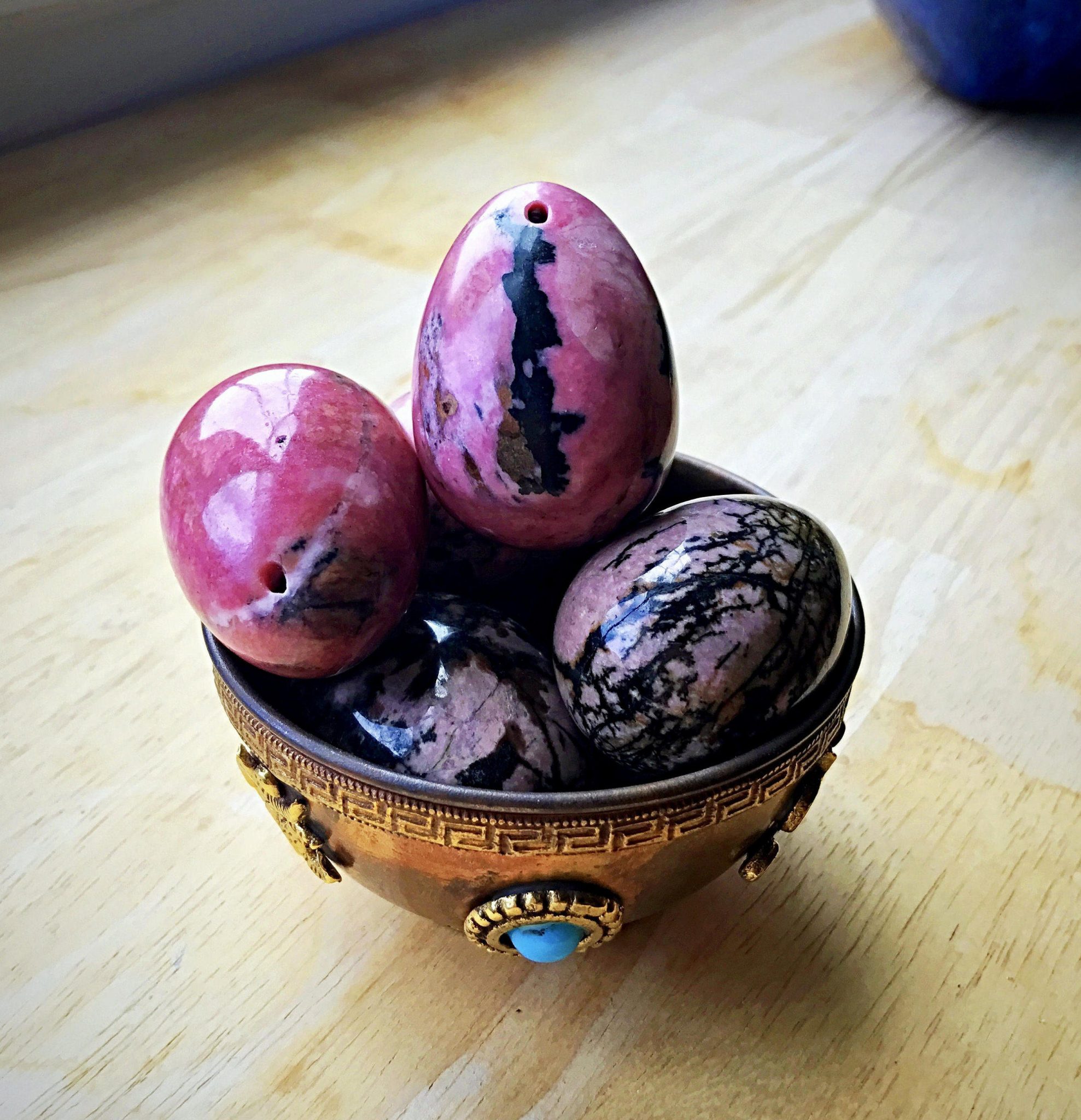 Medium Rhodonite Yoni Eggs – Yoni Grace