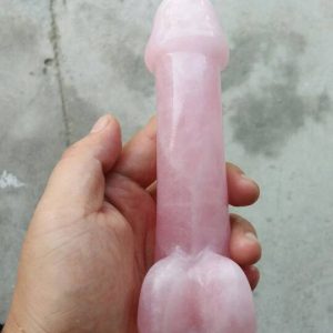 FREE SHIPPING: 8" Rose Quartz Penis Lingam